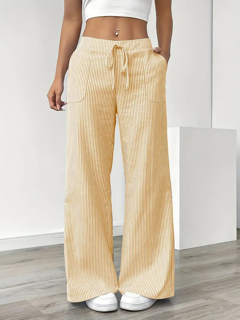 Mirielle™ | Pantalon rayé fluide et élégant