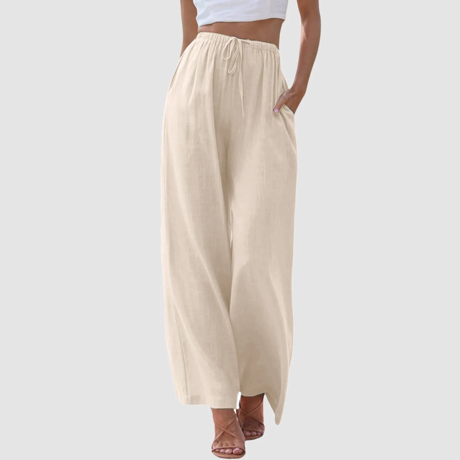 Le Cloe™ | Pantalon taille haute à jambes larges